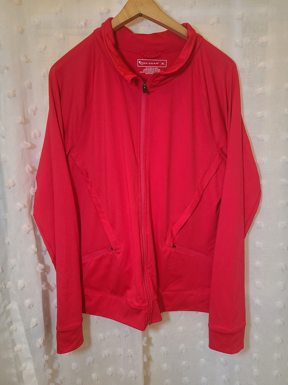 Tek Gear Red Full-Zip Active Hoodie